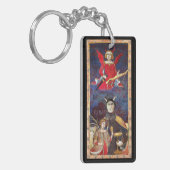 ANTIEK RENAISSANCE TAROTS, DEVIL RUBY MONOGRAM SLEUTELHANGER (Voorkant Links)