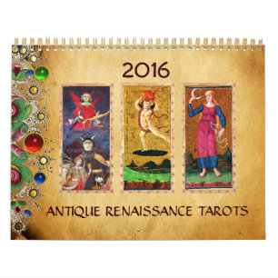 ANTIEK RENAISSANCE TAROTS FLORAL PARCHMENT 2016 KALENDER