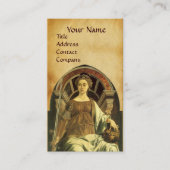 ANTIEK RENAISSANCE TAROTS JUSTICE PARCHCHMENT VISITEKAARTJE (Voorkant)