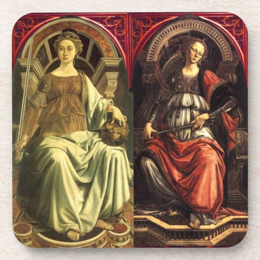 ANTIEK RENAISSANCE TAROTS / JUSTITIE -FORTITUDE ONDERZETTER (Voorkant)