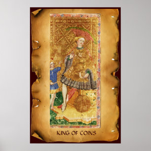 ANTIEK RENAISSANCE TAROTS/KING VAN MUNTEN POSTER