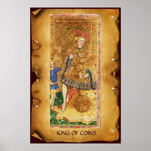 ANTIEK RENAISSANCE TAROTS/KING VAN MUNTEN POSTER (Voorkant)