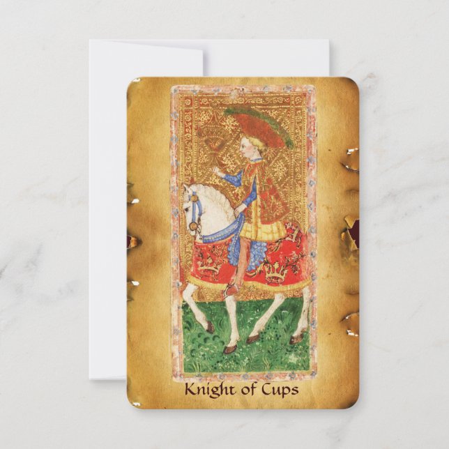ANTIEK RENAISSANCE TAROTS / KNIGHT OF CUPS (Voorkant)