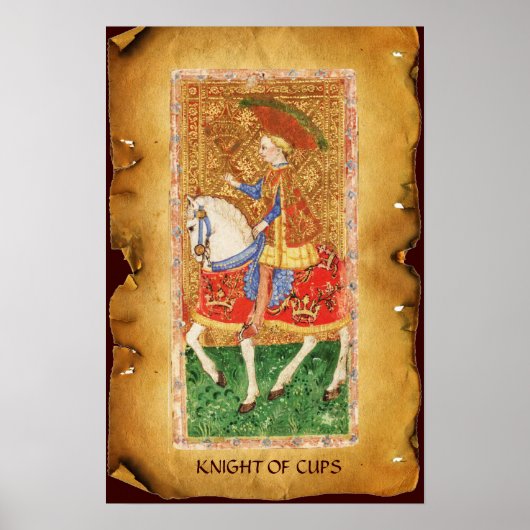 ANTIEK RENAISSANCE TAROTS / KNIGHT OF CUPS POSTER (Voorkant)
