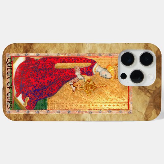 ANTIEK RENAISSANCE TAROTS / KONINGIN VAN CUPS Case-Mate iPhone CASE (Achterkant (horizontaal))