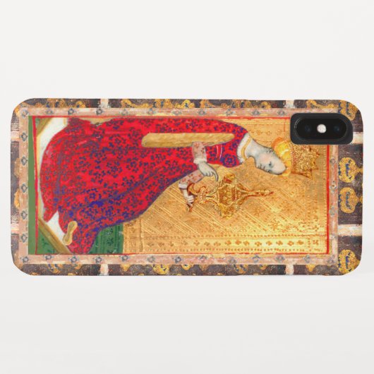 ANTIEK RENAISSANCE TAROTS / KONINGIN VAN CUPS Case-Mate iPhone CASE (Achterkant (horizontaal))