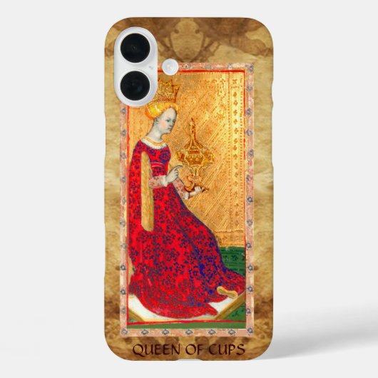 ANTIEK RENAISSANCE TAROTS / KONINGIN VAN CUPS Case-Mate iPhone CASE (Achterkant)