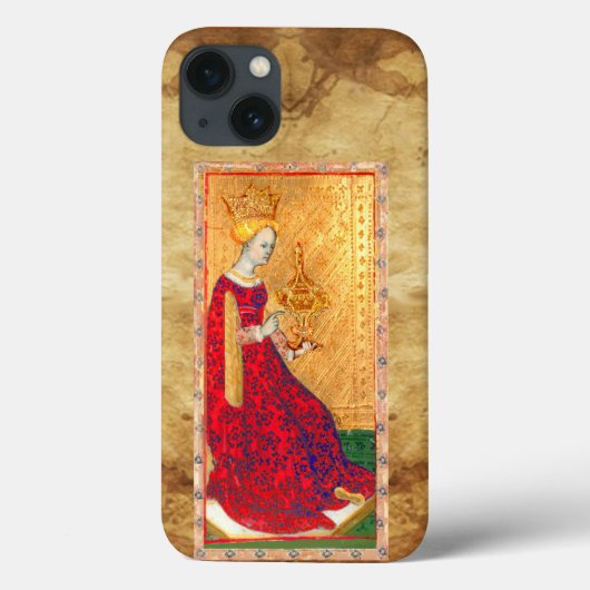 ANTIEK RENAISSANCE TAROTS / KONINGIN VAN CUPS Case-Mate iPhone CASE (Achterkant)
