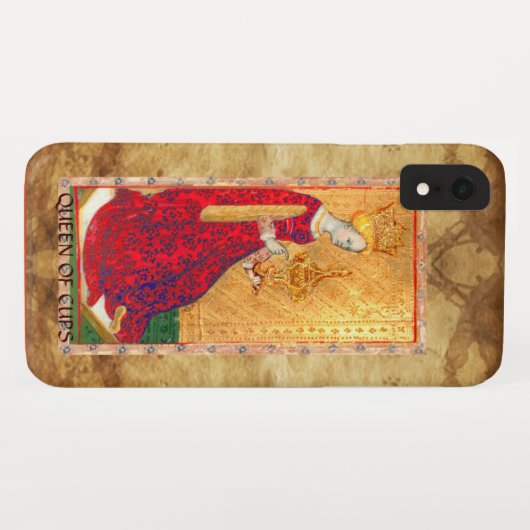 ANTIEK RENAISSANCE TAROTS / KONINGIN VAN CUPS Case-Mate iPhone CASE (Achterkant (horizontaal))