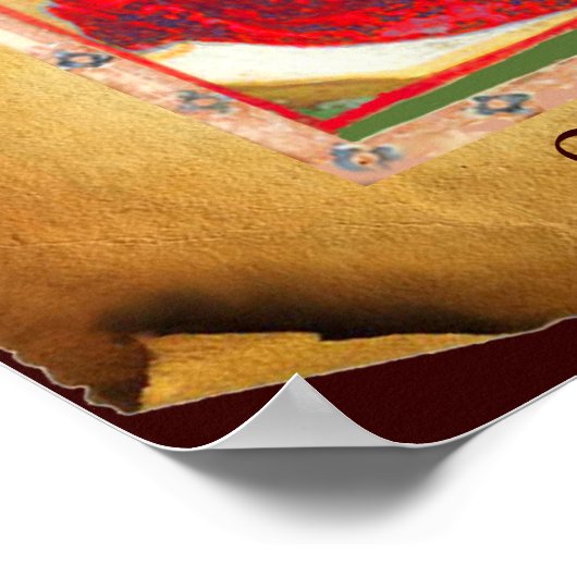 ANTIEK RENAISSANCE TAROTS / KONINGIN VAN CUPS POSTER (Hoek)