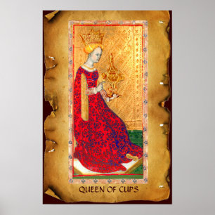 ANTIEK RENAISSANCE TAROTS / KONINGIN VAN CUPS POSTER