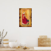 ANTIEK RENAISSANCE TAROTS / KONINGIN VAN CUPS POSTER (Keuken)