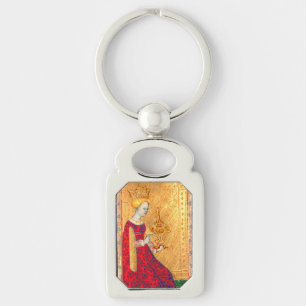 ANTIEK RENAISSANCE TAROTS / KONINGIN VAN CUPS SLEUTELHANGER