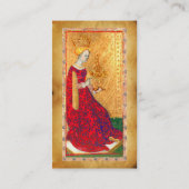 ANTIEK RENAISSANCE TAROTS / KONINGIN VAN CUPS VISITEKAARTJE (Achterkant)