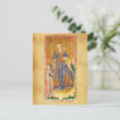 ANTIEK RENAISSANCE TAROTS / KONINGIN VAN WANNEER BRIEFKAART (Staand voorkant)