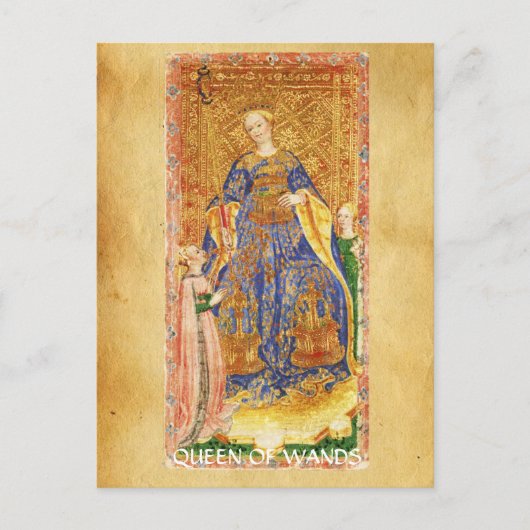 ANTIEK RENAISSANCE TAROTS / KONINGIN VAN WANNEER BRIEFKAART (Voorkant)