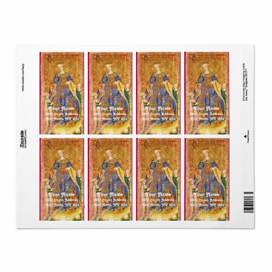 ANTIEK RENAISSANCE TAROTS / KONINGIN VAN WANNEER ETIKET (Full Sheet)