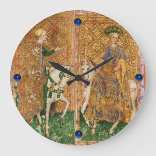 ANTIEK RENAISSANCE TAROTS/LADY OF COINS AND WANS GROTE KLOK