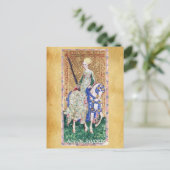 ANTIEK RENAISSANCE TAROTS / LADY OF SWORDS BRIEFKAART (Staand voorkant)
