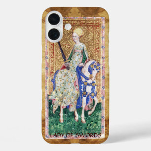ANTIEK RENAISSANCE TAROTS / LADY OF SWORDS iPhone 16 PLUS HOESJE
