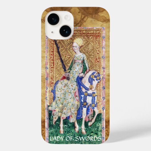 ANTIEK RENAISSANCE TAROTS / LADY OF SWORDS Case-Mate iPhone CASE (Achterkant)