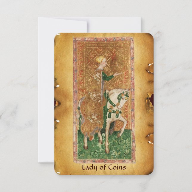 ANTIEK RENAISSANCE TAROTS / LADY OF THE COINS (Voorkant)