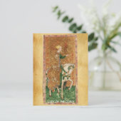 ANTIEK RENAISSANCE TAROTS / LADY OF THE COINS BRIEFKAART (Staand voorkant)