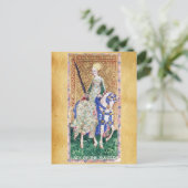 ANTIEK RENAISSANCE TAROTS / LADY OF THE SWORDS BRIEFKAART (Staand voorkant)
