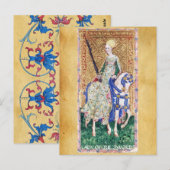 ANTIEK RENAISSANCE TAROTS / LADY OF THE SWORDS BRIEFKAART (Voorkant / Achterkant)