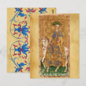 ANTIEK RENAISSANCE TAROTS / LADY OF THE WANDS BRIEFKAART (Voorkant / Achterkant)