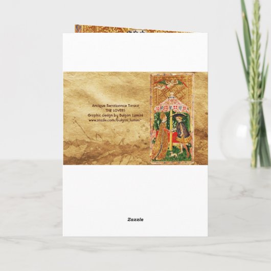 ANTIEK RENAISSANCE TAROTS/LOVERS Valentijnsdag Feestdagen Kaart (Achterkant)