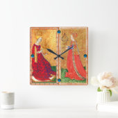 ANTIEK RENAISSANCE TAROTS/MAID AND QUEEN OF CUPS VIERKANTE KLOK (Huis)