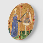 ANTIEK RENAISSANCE TAROTS/MAID EN PAGINA VAN WANNE GROTE KLOK (Hoek)