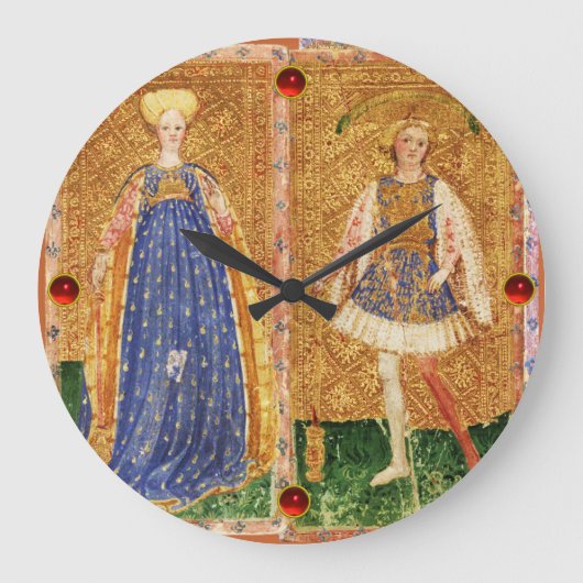 ANTIEK RENAISSANCE TAROTS/MAID EN PAGINA VAN WANNE GROTE KLOK (Voorkant)