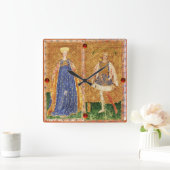 ANTIEK RENAISSANCE TAROTS/MAID EN PAGINA VAN WANNE VIERKANTE KLOK (Huis)