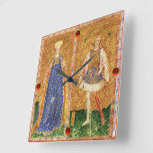 ANTIEK RENAISSANCE TAROTS/MAID EN PAGINA VAN WANNE VIERKANTE KLOK (Hoek)