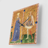 ANTIEK RENAISSANCE TAROTS/MAID EN PAGINA VAN WANNE VIERKANTE KLOK (Hoek)