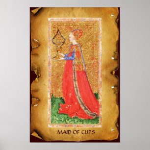 ANTIEK RENAISSANCE TAROTS / MAID OF CUPS POSTER