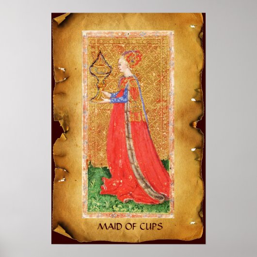 ANTIEK RENAISSANCE TAROTS / MAID OF CUPS POSTER (Voorkant)