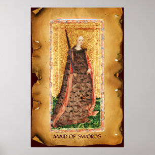 ANTIEK RENAISSANCE TAROTS / MAID OF SWORD POSTER