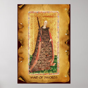 ANTIEK RENAISSANCE TAROTS / MAID OF SWORD POSTER