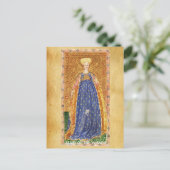 ANTIEK RENAISSANCE TAROTS / MAID OF THE WAND BRIEFKAART (Staand voorkant)