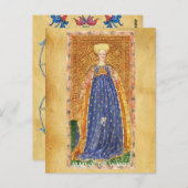 ANTIEK RENAISSANCE TAROTS / MAID OF THE WAND BRIEFKAART (Voorkant / Achterkant)