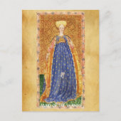 ANTIEK RENAISSANCE TAROTS / MAID OF THE WAND BRIEFKAART (Voorkant)