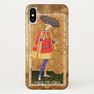 ANTIEK RENAISSANCE TAROTS / PAGINA OF CUPS iPhone X HOESJE