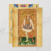 ANTIEK RENAISSANCE TAROTS / PAGINA OF THE WANS BRIEFKAART (Voorkant / Achterkant)