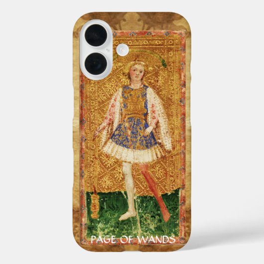 ANTIEK RENAISSANCE TAROTS / PAGINA OF WANDS Case-Mate iPhone CASE (Achterkant)