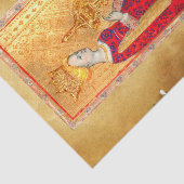 ANTIEK RENAISSANCE TAROTS, QUEEN OF CUPS PERKAMENT TISSUEPAPIER (Detail)