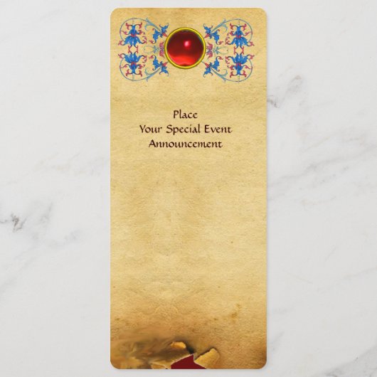 ANTIEK RENAISSANCE TAROTS QUEEN OF CUPS-programma Programmakaart (Achterkant)