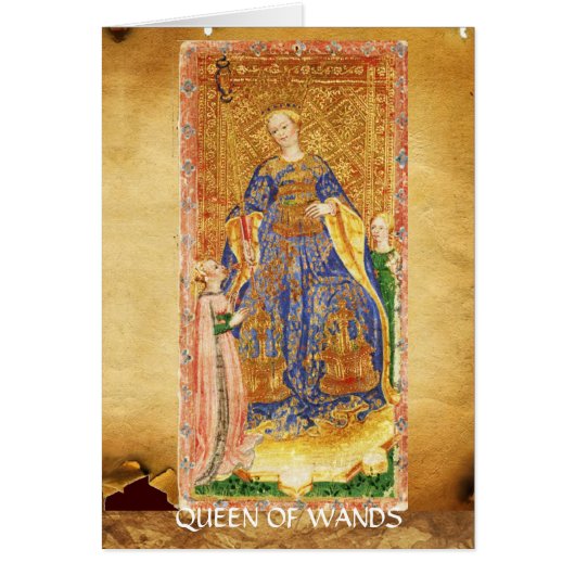 ANTIEK RENAISSANCE TAROTS QUEEN OF WANT OF WANNEER (Voorkant)